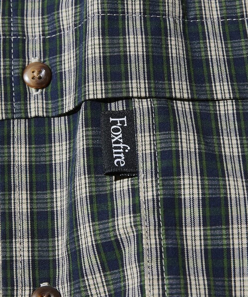 Foxfire(フォックスファイヤー)の「Foxfire/フォックスファイヤー 別注 フィッシングポケット ショートスリーブシャツ/チェック(シャツ/ブラウス・メンズ・グレー/ブラック/サックスブルー/グリーン・MEDIUM/LARGE)」の8枚目の写真