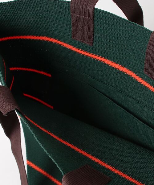 JNBY（ジェーエヌビーワイ）の「HOME Striped Knit Tote Bag / ストライプニットトートバッグ（トートバッグ・レディース・グリーン/グレー・ONE SIZE）」の13枚目の写真
