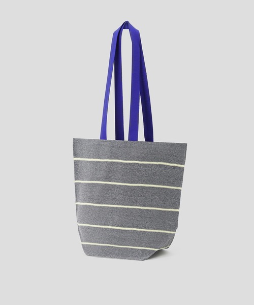JNBY（ジェーエヌビーワイ）の「HOME Striped Knit Tote Bag / ストライプニットトートバッグ（トートバッグ・レディース・グリーン/グレー・ONE SIZE）」の6枚目の写真