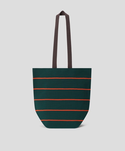 JNBY（ジェーエヌビーワイ）の「HOME Striped Knit Tote Bag / ストライプニットトートバッグ（トートバッグ・レディース・グリーン/グレー・ONE SIZE）」の12枚目の写真