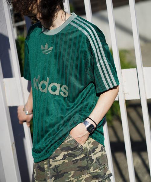 adidas☆Adicolor Tシャツ Green & White 2色【UK発】 adidas Adicolor Poly Mens Short Sleeve Shirt Collegiate