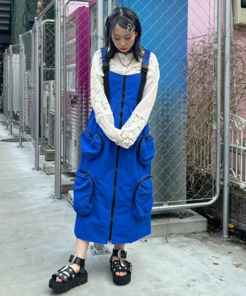 HEART POCKET ZIP ワンピース（ワンピース）｜Candy Stripper