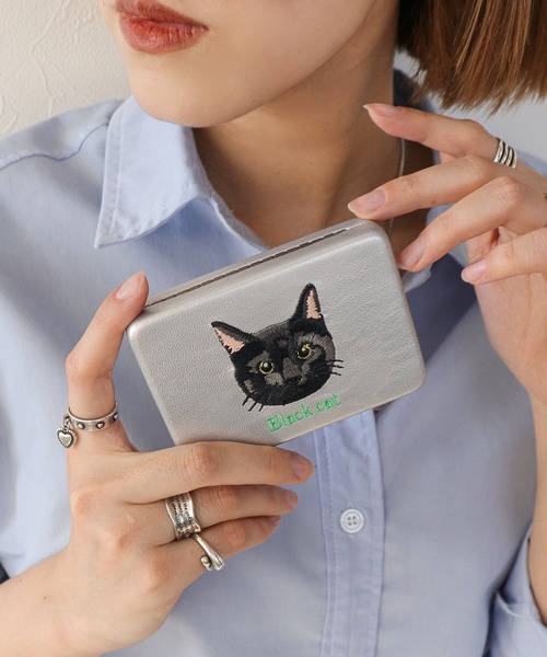 キャリング刺繍コンパクトミラーケース（ポーチ）｜Cepica