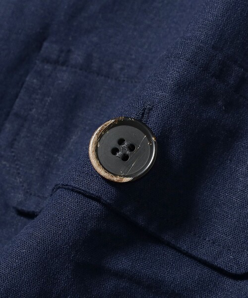 BRILLA per il gusto（ブリッラペルイルグースト）の「【別注】GUY ROVER / 2ポケット リネンレーヨン シャツブルゾン（ブルゾン・メンズ・ネイビー・38(S)/42(XL)/37(XS)/39(M)/41(L)）」の6枚目の写真