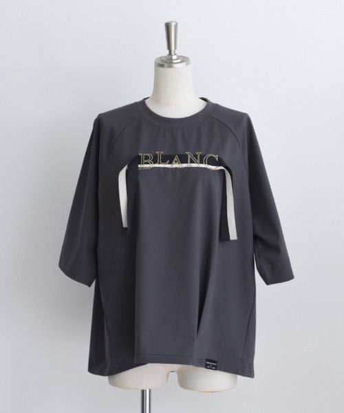 テープロゴ エンブロヘム タックラグランTシャツ Eimee Law