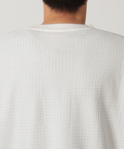LAKOLE(ラコレ)の「チェックジャガード半袖T / 327725(Tシャツ/カットソー・メンズ・ホワイト/セージグリーン/ブラック・MEDIUM/LARGE)」の13枚目の写真