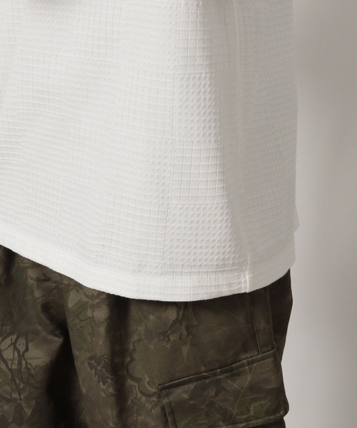 LAKOLE(ラコレ)の「チェックジャガード半袖T / 327725(Tシャツ/カットソー・メンズ・ホワイト/セージグリーン/ブラック・MEDIUM/LARGE)」の17枚目の写真