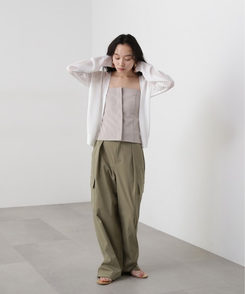 シアーVネックフォルムカーディガン シアーVネックフォルムカーディガン | N. Natural Beauty Basic
