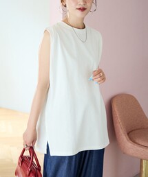 限定展開 袖 インタック ノースリーブ Tシャツ