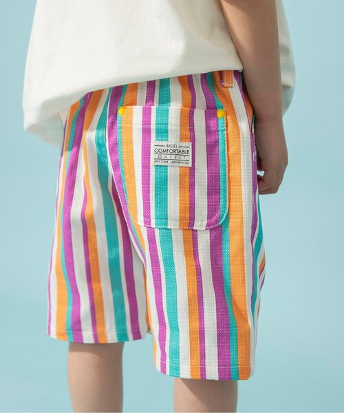 BREEZE(ブリーズ)の「【綿100% 着心地さらっと】サマーエール 総柄プリペラパンツ(その他パンツ・キッズ・レインボー/ブラウン/キナリ/その他3/ストライプ/ドット・80/90/100/110/120/130/140/150)」の5枚目の写真