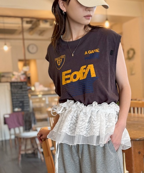 mily bilet（ミウィビレット）の「【mily bilet】1つで何通りも♪わたしだけのかわいいを！マルチウェイフリルレースストラップ（付け襟・レディース・ベージュ/ホワイト/ブラック・ONE SIZE）」の14枚目の写真