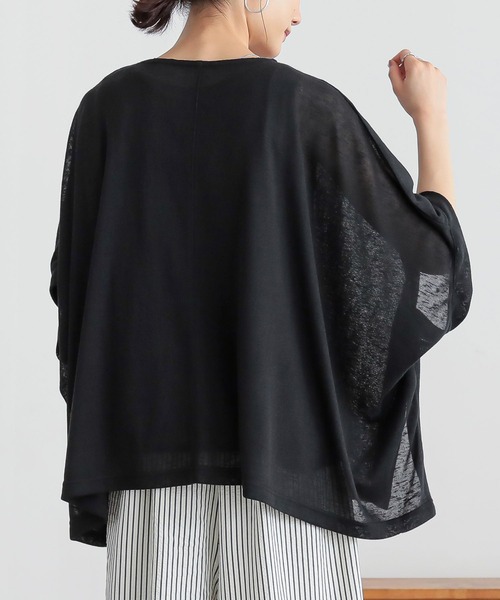 n'OrLABEL（ノアールレーベル）の「【イージーケア】ポンチョスラブカットソー（Tシャツ/カットソー・レディース・ブラック/グレー/ブルー・FREE）」の11枚目の写真