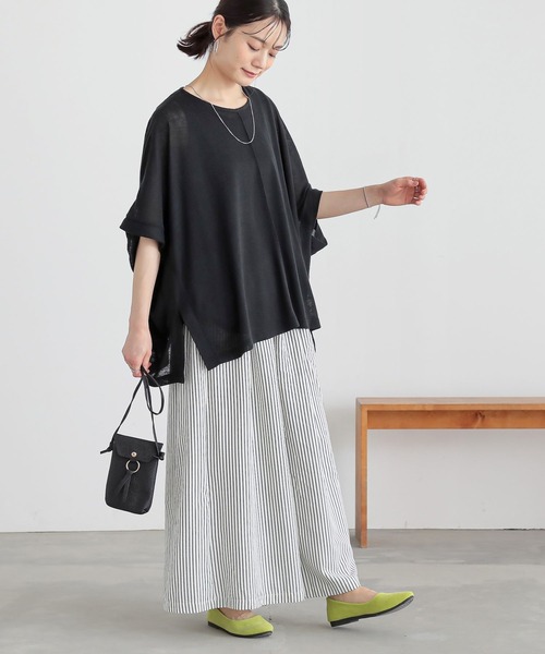 n'OrLABEL（ノアールレーベル）の「【イージーケア】ポンチョスラブカットソー（Tシャツ/カットソー・レディース・ブラック/グレー/ブルー・FREE）」の13枚目の写真