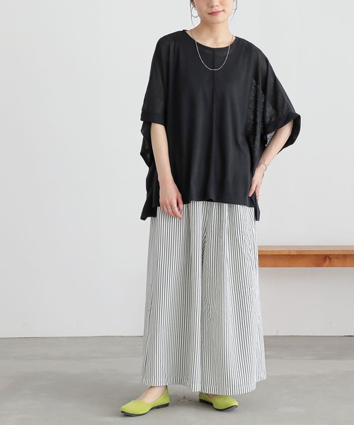 n'OrLABEL（ノアールレーベル）の「【イージーケア】ポンチョスラブカットソー（Tシャツ/カットソー・レディース・ブラック/グレー/ブルー・FREE）」の14枚目の写真
