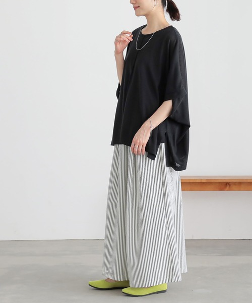 n'OrLABEL（ノアールレーベル）の「【イージーケア】ポンチョスラブカットソー（Tシャツ/カットソー・レディース・ブラック/グレー/ブルー・FREE）」の15枚目の写真