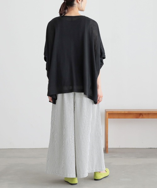 n'OrLABEL（ノアールレーベル）の「【イージーケア】ポンチョスラブカットソー（Tシャツ/カットソー・レディース・ブラック/グレー/ブルー・FREE）」の16枚目の写真