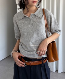 MUHET（ミュエータ）の「glitter polo knit / グリッターポロニット（ポロシャツ）」
