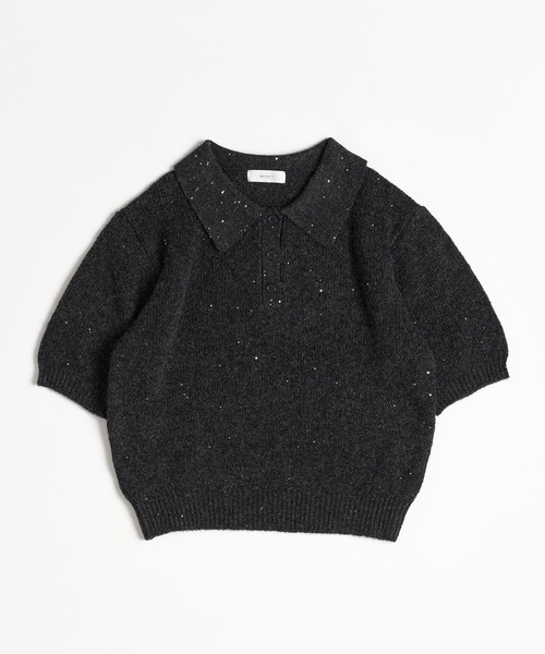 glitter polo knit / グリッターポロニット（ポロシャツ