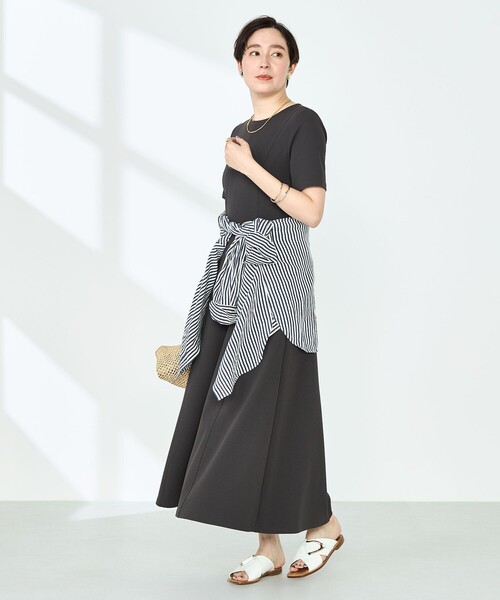 NOLLEY’S Sophi（ノーリーズソフィ）の「マルチファンクションフレアワンピース（ワンピース・レディース・チャコールグレー/ブラック・38/36）」の17枚目の写真