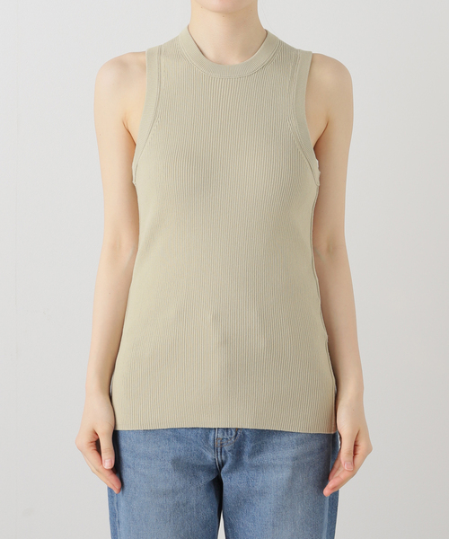 タンクトップ ノースリーブ 「INSCRIRE /アンスクリア」Cotton Rib Tank Top：タンクトップ レディース セール】【INSCRIRE /アンスクリア】Cotton Rib Tank Top