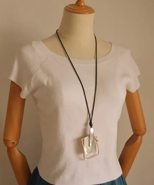 NOLITA LABORATORY(ノリータラボラトリー)の「【 NOLITA / ノリータ 】メタリック ジオメトリック ボヘミアン ペンダント ネックレス(ネックレス・レディース・ブラック・FREE)」の6枚目の写真