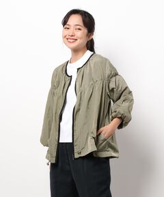 正絹　古布　アンティーク　留袖　リメイク　ブルゾン　ボンバージャケット 新作グッ kOhAKUポンチ切替デザインブルゾン』 ジャケット