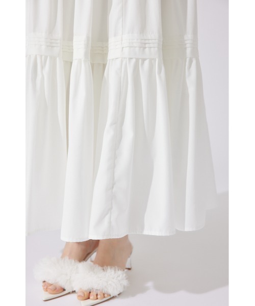 rienda(リエンダ)の「ウエストシャーリングタックデザインフレアスカート(スカート・レディース・ホワイト/ブラック/マルチ・FREE)」の14枚目の写真