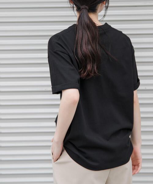 FORK&SPOON（フォークアンドスプーン）の「FORK&SPOON　エンブロイダリーTシャツ（Tシャツ/カットソー・レディース・ブラック/グレー系その他/オフホワイト・1）」の8枚目の写真