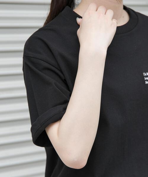 FORK&SPOON（フォークアンドスプーン）の「FORK&SPOON　エンブロイダリーTシャツ（Tシャツ/カットソー・レディース・ブラック/グレー系その他/オフホワイト・1）」の11枚目の写真