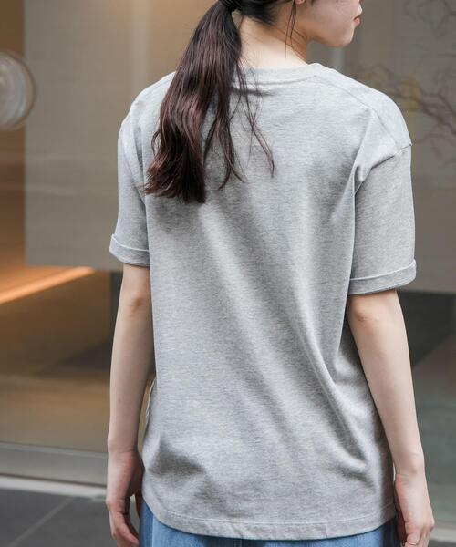 FORK&SPOON（フォークアンドスプーン）の「FORK&SPOON　エンブロイダリーTシャツ（Tシャツ/カットソー・レディース・ブラック/グレー系その他/オフホワイト・1）」の17枚目の写真