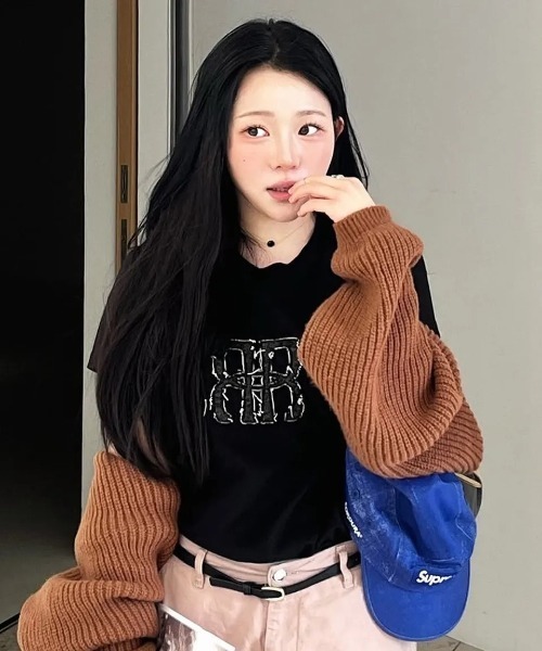 Tシャツ・カットソー ROCKCAKE Punching Line Top 5BMR0132 ROCKCAKE(ロックケーキ)のレディース Tシャツ・カットソー 人気