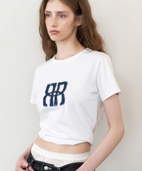 [ROCKCAKE]Square Logo デニム トップ★新作★韓国★ セール】【日本未発売/WEB限定】ROCKCAKE(ロックケーキ