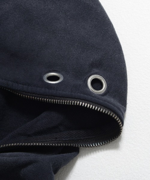 Revo.（レボ）の「Y2K グランジ フェード加工 ロゴ刺繍 ハーフジップ フーディー ミニ裏毛 スウェット 半袖 パーカー（パーカー・メンズ・ベージュ/パープル/ブラック・M/L）」の7枚目の写真