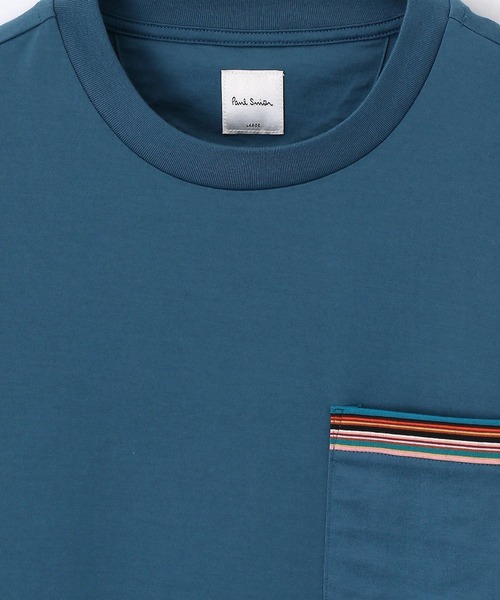 Paul Smith(ポールスミス)の「シグネチャーストライプポケット 半袖カットソー / 153552 306U(Tシャツ/カットソー・メンズ・ブルー/ブラック/ホワイト・SMALL/MEDIUM/LARGE/X-LARGE/XX-LARGE)」の4枚目の写真