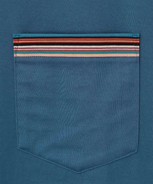 Paul Smith(ポールスミス)の「シグネチャーストライプポケット 半袖カットソー / 153552 306U(Tシャツ/カットソー・メンズ・ブルー/ブラック/ホワイト・SMALL/MEDIUM/LARGE/X-LARGE/XX-LARGE)」の5枚目の写真