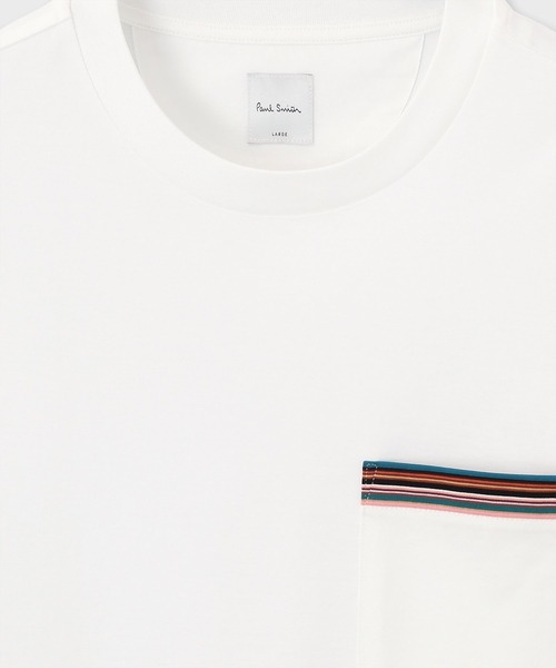 Paul Smith(ポールスミス)の「シグネチャーストライプポケット 半袖カットソー / 153552 306U(Tシャツ/カットソー・メンズ・ブルー/ブラック/ホワイト・SMALL/MEDIUM/LARGE/X-LARGE/XX-LARGE)」の6枚目の写真
