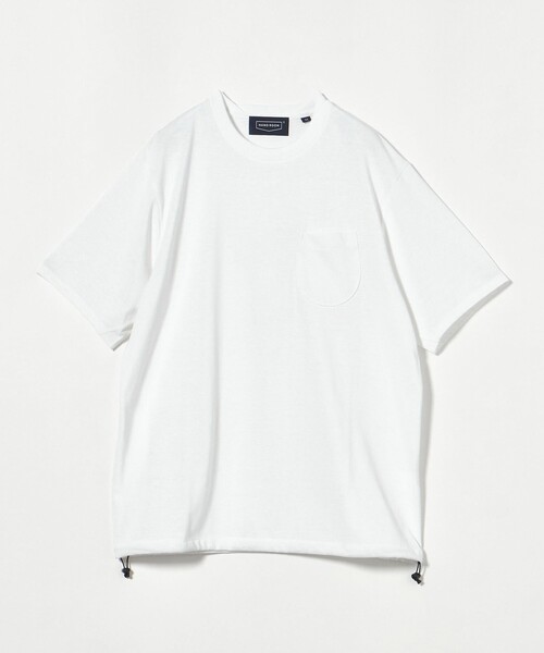 HAND ROOM（ハンドルーム）の「【別注】＜HAND ROOM＞ ドローコード ポケットTシャツ（Tシャツ/カットソー・メンズ・ブラック/ライム/ホワイト/モカ・XL/M/L/XXL）」の2枚目の写真