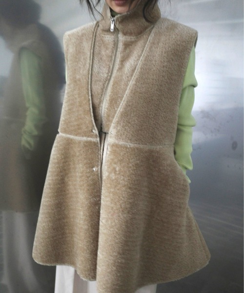 BOA V NECK REVERSIBLE PEPLUM VEST（ベスト）｜Ameri（アメリ）の