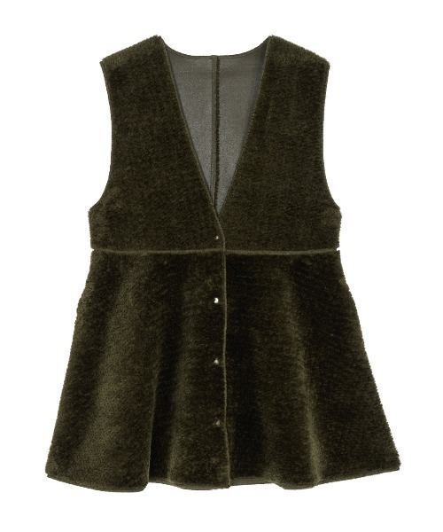 BOA V NECK REVERSIBLE PEPLUM VEST（ベスト）｜Ameri（アメリ）の