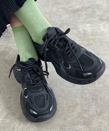 配色ダッドスニーカー