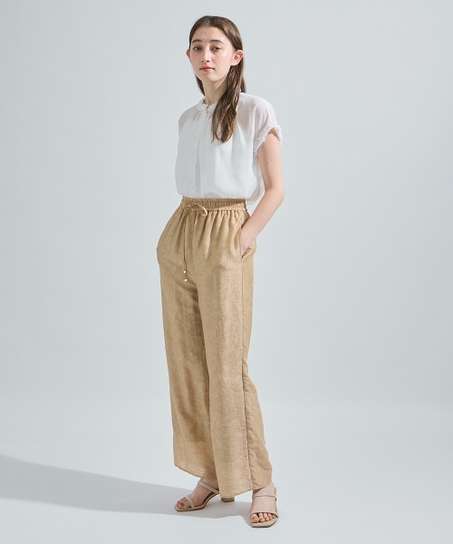 ketty(ケティ)の「シフォン楊柳フリルブラウス≪手洗い可能≫(シャツ/ブラウス・レディース・オフホワイト/ブラウン/イエロー・M)」の10枚目の写真