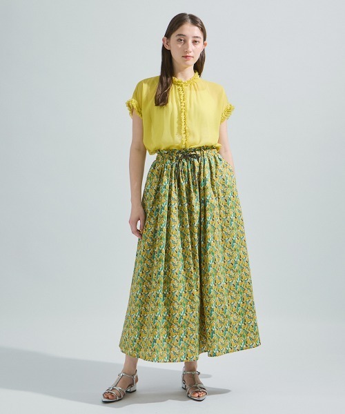 ketty(ケティ)の「シフォン楊柳フリルブラウス≪手洗い可能≫(シャツ/ブラウス・レディース・オフホワイト/ブラウン/イエロー・M)」の13枚目の写真