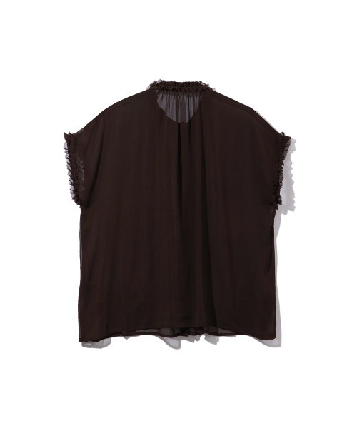 ketty(ケティ)の「シフォン楊柳フリルブラウス≪手洗い可能≫(シャツ/ブラウス・レディース・オフホワイト/ブラウン/イエロー・M)」の15枚目の写真