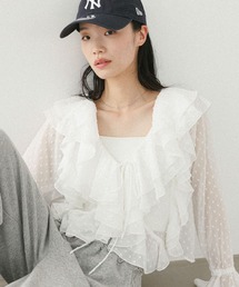 Heather（ヘザー）の「ラッフルリボンブラウス　575759（シャツ/ブラウス）」