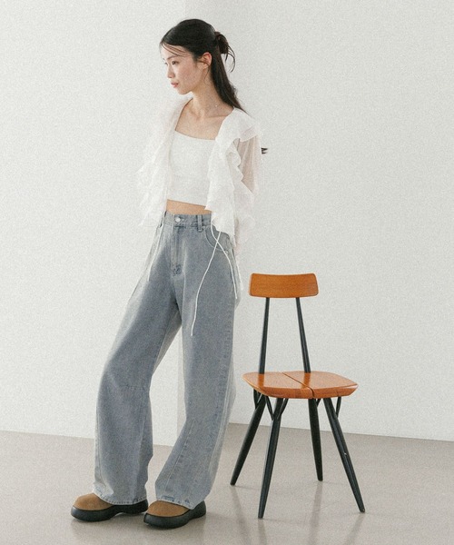 Heather(ヘザー)の「ラッフルリボンブラウス 575759(シャツ/ブラウス・レディース・オフホワイト/ブラック/ピンク/ドット・FREE)」の10枚目の写真