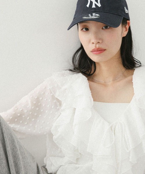 Heather(ヘザー)の「ラッフルリボンブラウス 575759(シャツ/ブラウス・レディース・オフホワイト/ブラック/ピンク/ドット・FREE)」の13枚目の写真