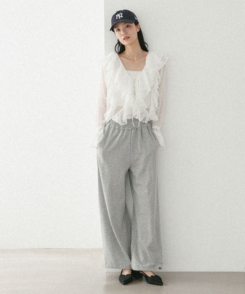 Heather(ヘザー)の「ラッフルリボンブラウス 575759(シャツ/ブラウス・レディース・オフホワイト/ブラック/ピンク/ドット・FREE)」の16枚目の写真