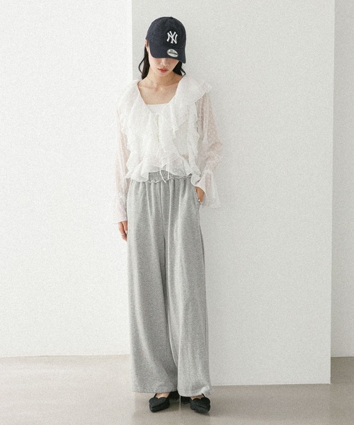 Heather(ヘザー)の「ラッフルリボンブラウス 575759(シャツ/ブラウス・レディース・オフホワイト/ブラック/ピンク/ドット・FREE)」の17枚目の写真