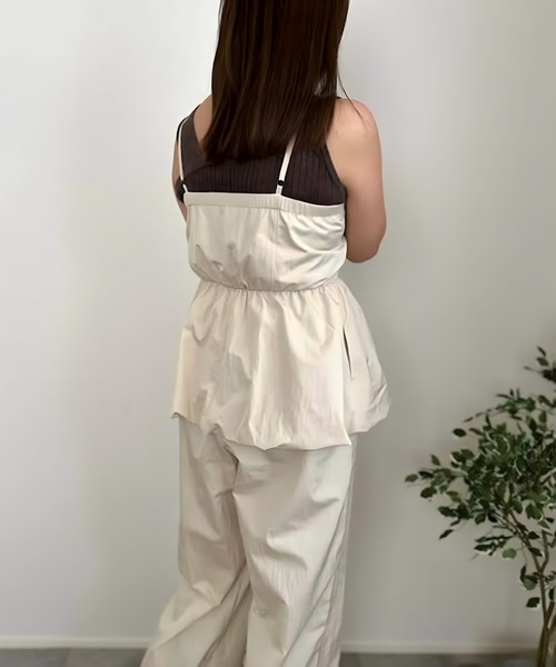 VENCEEXCHANGE（ヴァンスエクスチェンジ）の「【VENCE by yuki 】バルーンキャミサロペット（サロペット/オーバーオール・レディース・ブラック/アイボリー/グレー・FREE）」の21枚目の写真