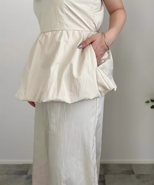 VENCEEXCHANGE（ヴァンスエクスチェンジ）の「【VENCE by yuki 】バルーンキャミサロペット（サロペット/オーバーオール・レディース・ブラック/アイボリー/グレー・FREE）」の20枚目の写真